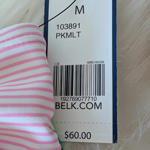 NWT Crown & Ivy Pink Multi Tropical Print High waisted Swim Bottom Medium - Picture 3 of 6